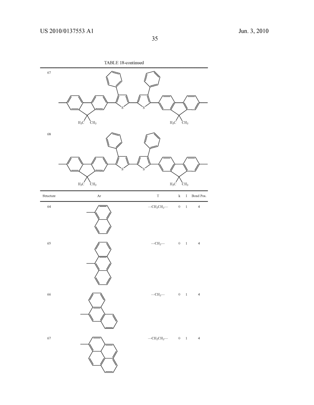 Novel thiophene-containing compound and thiophene-containing compound polymer, organic electroluminescent device, production method thereof, and image display medium - diagram, schematic, and image 45