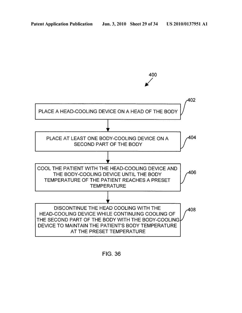 METHOD AND APPARATUS FOR REDUCING BODY TEMPERATURE OF A SUBJECT - diagram, schematic, and image 30