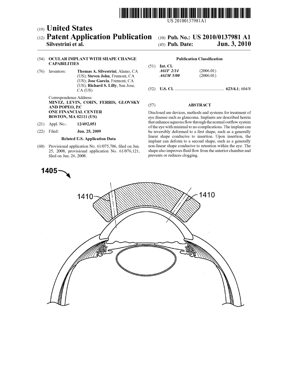 OCULAR IMPLANT WITH SHAPE CHANGE CAPABILITIES - diagram, schematic, and image 01