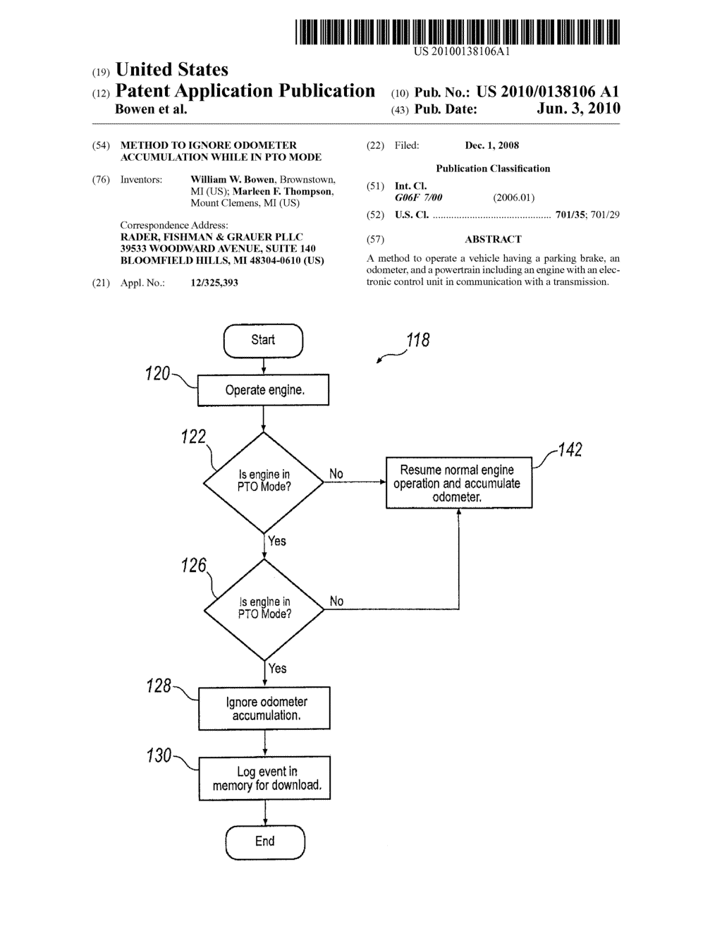 METHOD TO IGNORE ODOMETER ACCUMULATION WHILE IN PTO MODE - diagram, schematic, and image 01