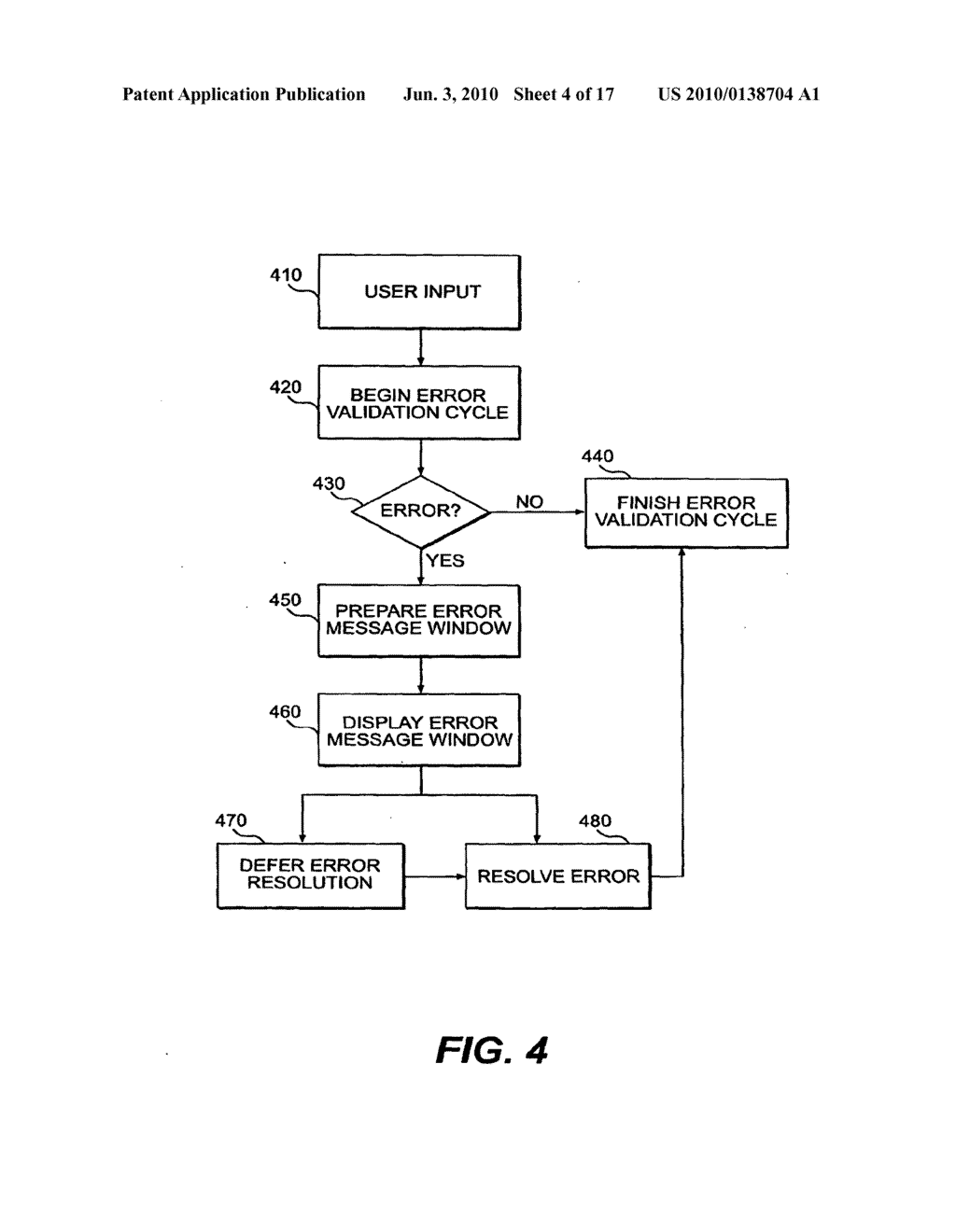 User interface messaging system and method permitting deferral of message resolution - diagram, schematic, and image 05
