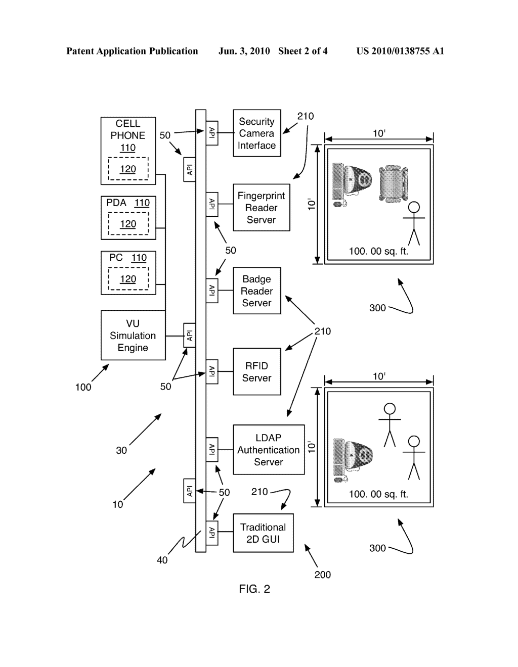 USE OF A VIRTUAL WORLD TO MANAGE A SECURED ENVIRONMENT - diagram, schematic, and image 03