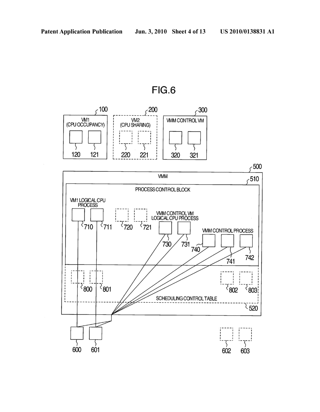 VIRTUAL MACHINE SYSTEM, HYPERVISOR IN VIRTUAL MACHINE SYSTEM, AND SCHEDULING METHOD IN VIRTUAL MACHINE SYSTEM - diagram, schematic, and image 05