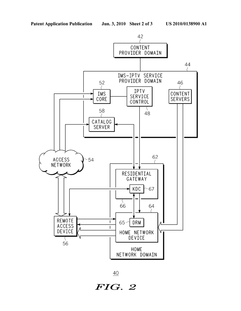 REMOTE ACCESS OF PROTECTED INTERNET PROTOCOL (IP)-BASED CONTENT OVER AN IP MULTIMEDIA SUBSYSTEM (IMS)-BASED NETWORK - diagram, schematic, and image 03