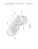 Shoe sole with air ventilation device diagram and image