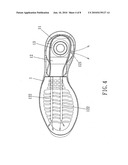 Shoe sole with air ventilation device diagram and image