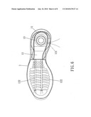 Shoe sole with air ventilation device diagram and image