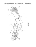 Shoe sole with air ventilation device diagram and image