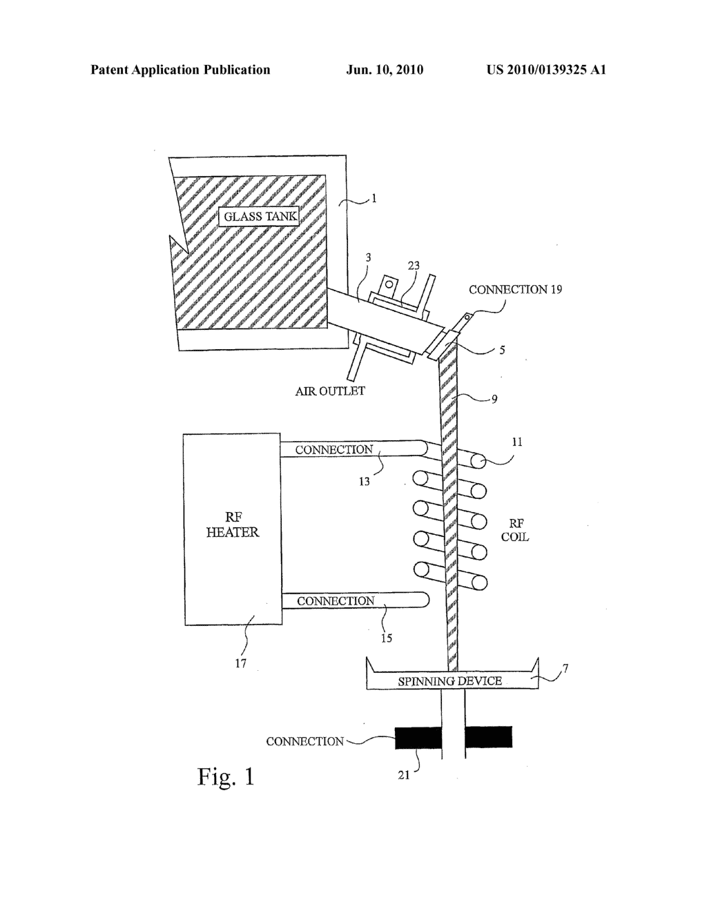 Method and Apparatus for Forming Glass Flakes and Fibres - diagram, schematic, and image 02