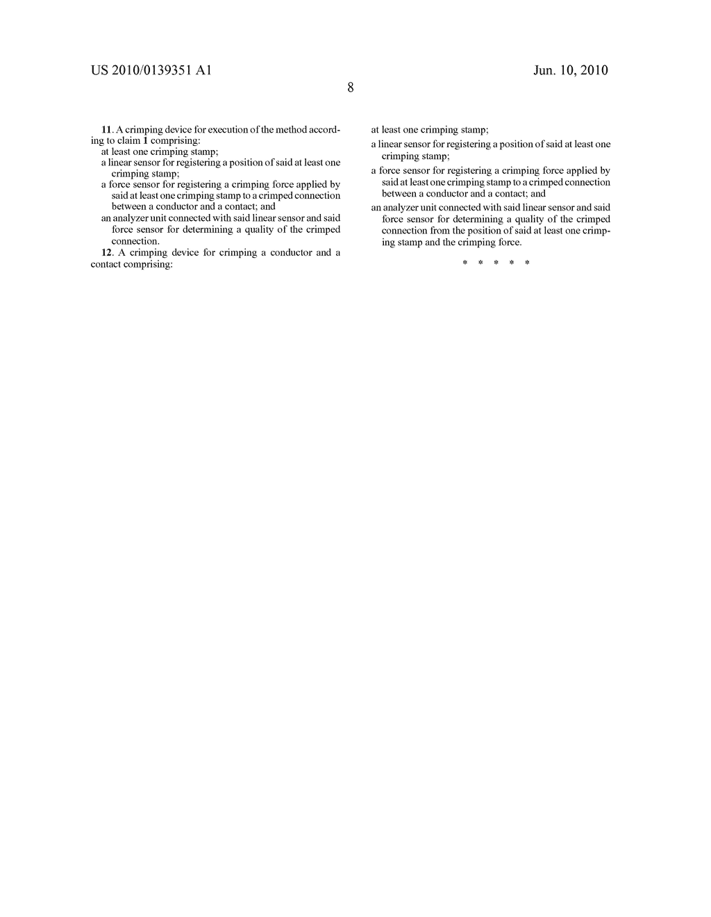 METHOD FOR DETERMINING THE QUALITY OF A CRIMPED CONNECTION BETWEEN A CONDUCTOR AND A CONTACT - diagram, schematic, and image 17