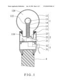 Car Gear Lever Assembly Having A Lighting or Blinking Effect diagram and image