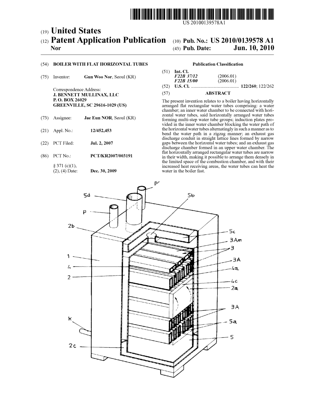 BOILER WITH FLAT HORIZONTAL TUBES - diagram, schematic, and image 01