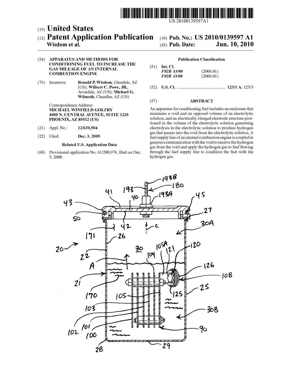 APPARATUS AND METHODS FOR CONDITIONING FUEL TO INCREASE THE GAS MILEAGE OF AN INTERNAL COMBUSTION ENGINE - diagram, schematic, and image 01