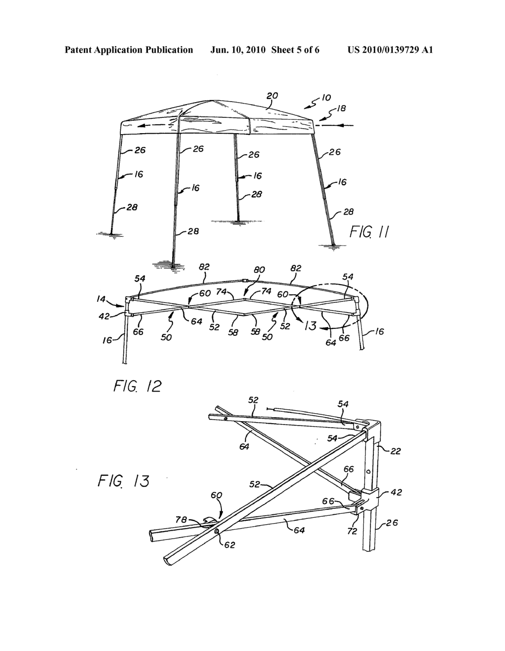 COLLAPSIBLE SHELTER WITH FLEXIBLE, COLLAPSIBLE CANOPY - diagram, schematic, and image 06