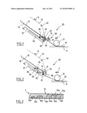 COMPOSITE LAY-UP HEAD WITH A RETRACTABLE DEVICE FOR SEPARATING A PREPREG FROM ITS SUPPORT TAPE diagram and image