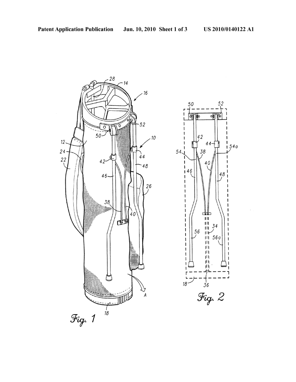 GOLF BAG STAND - diagram, schematic, and image 02