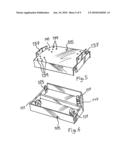 SHELVING SECTION PIVOTABLE BETWEEN A DISPLAY AND A REFILL POSITION diagram and image