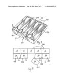 SHELVING SECTION PIVOTABLE BETWEEN A DISPLAY AND A REFILL POSITION diagram and image