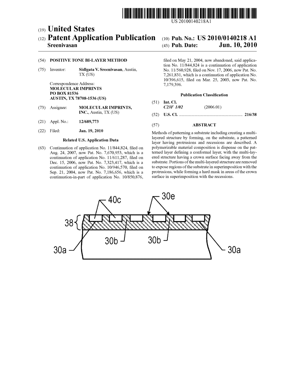 Positive Tone Bi-Layer Method - diagram, schematic, and image 01