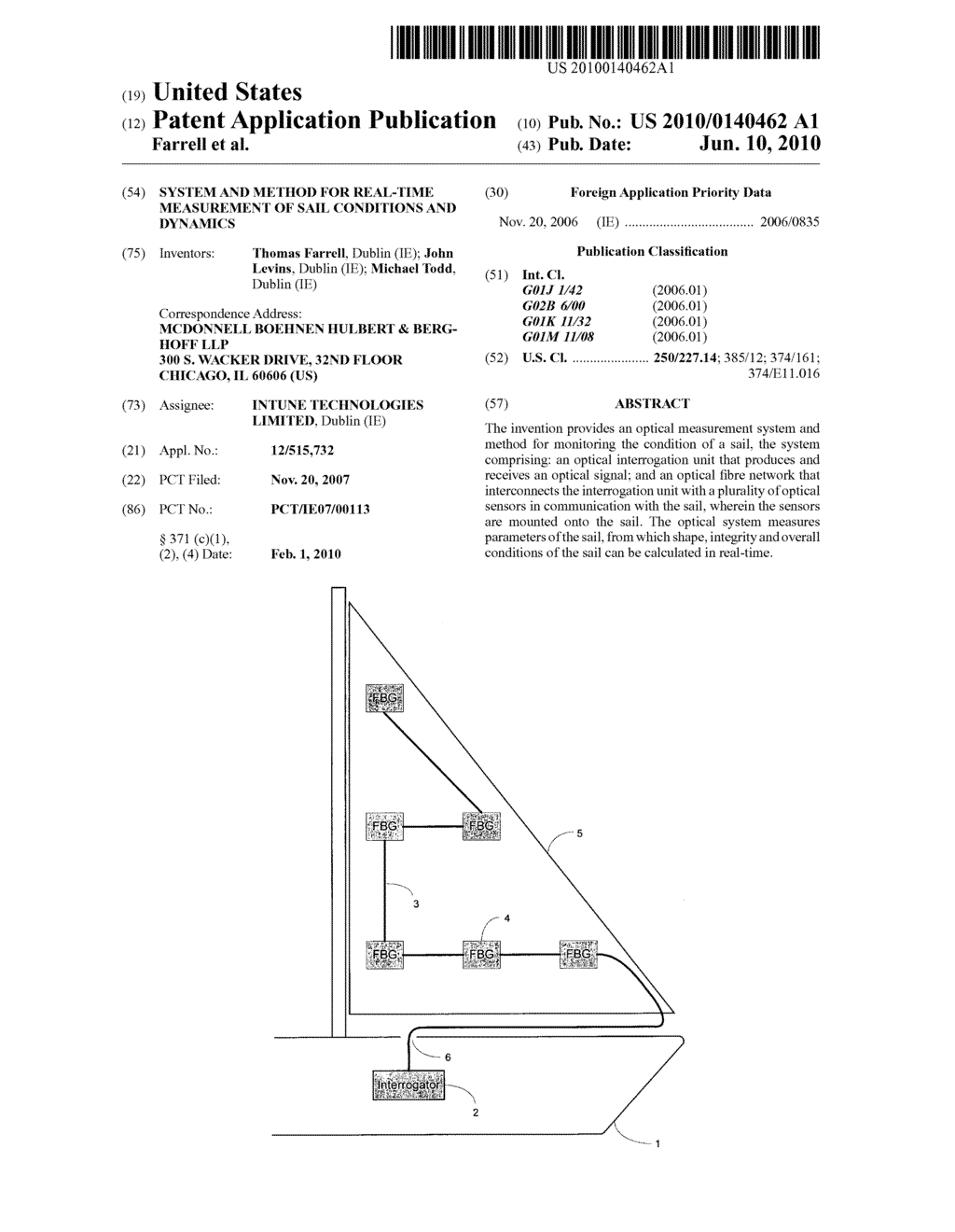 System and Method for Real-Time Measurement of Sail Conditions and Dynamics - diagram, schematic, and image 01