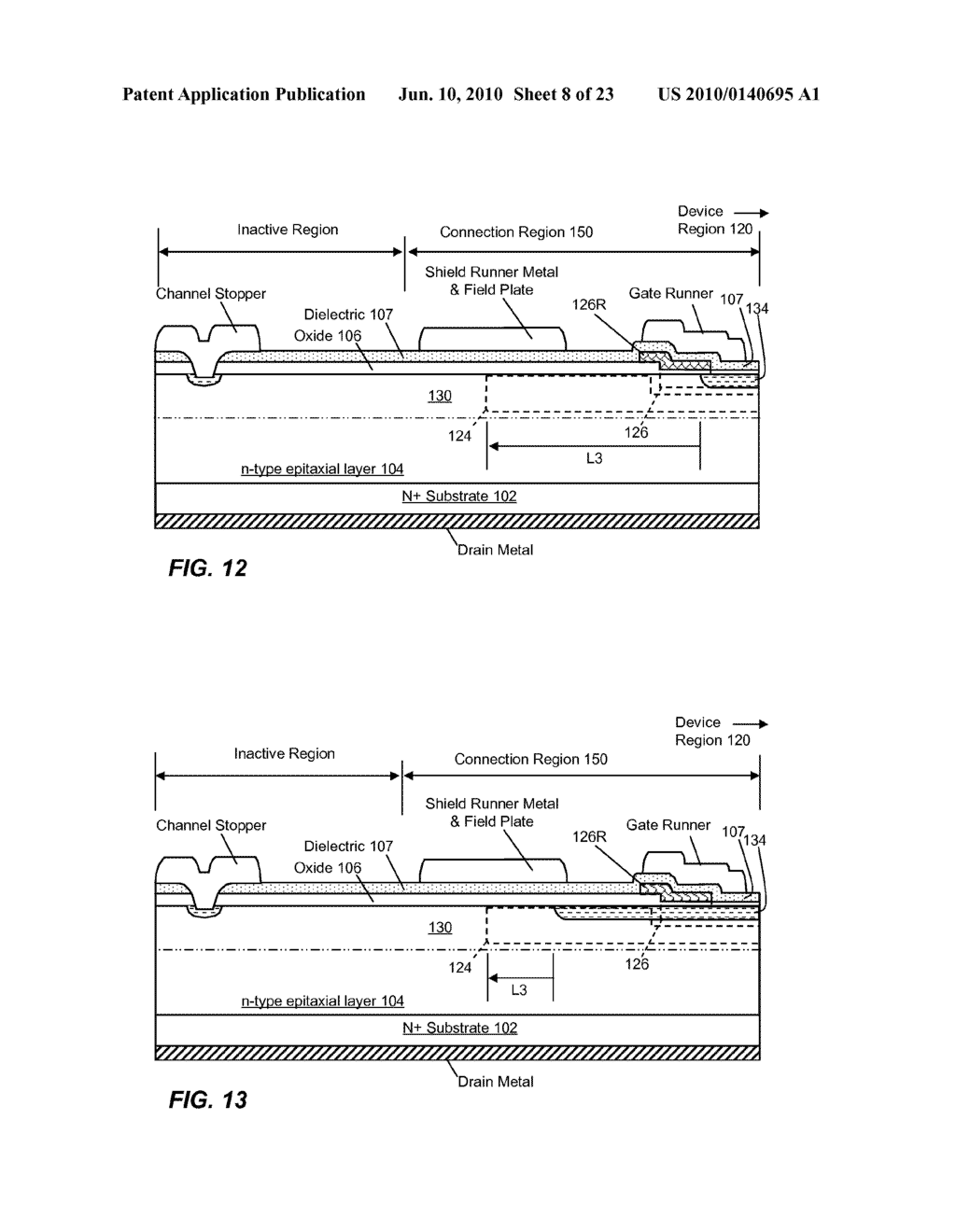 Trench-Based Power Semiconductor Devices With Increased Breakdown Voltage Characteristics - diagram, schematic, and image 09