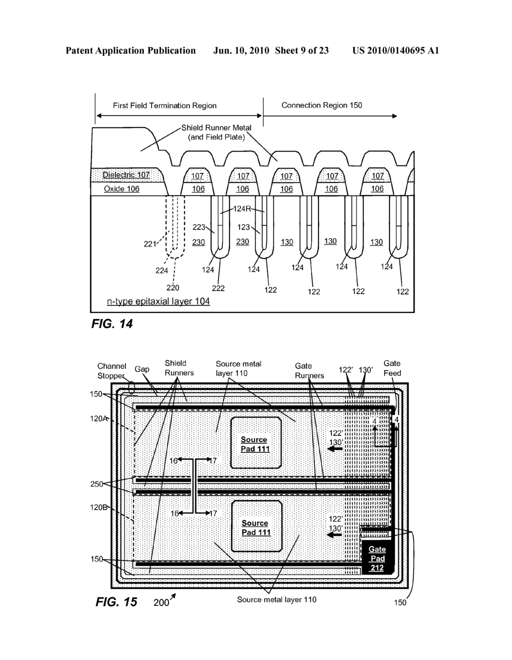 Trench-Based Power Semiconductor Devices With Increased Breakdown Voltage Characteristics - diagram, schematic, and image 10