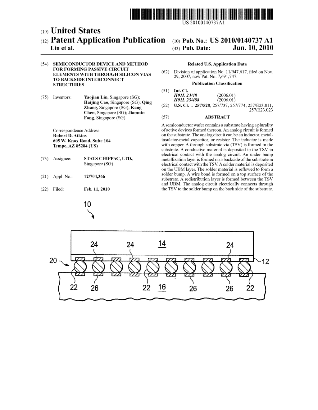 Semiconductor Device and Method for Forming Passive Circuit Elements With Through Silicon Vias to Backside Interconnect Structures - diagram, schematic, and image 01