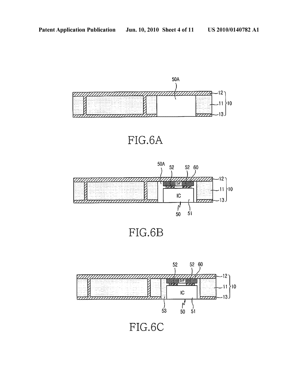 PRINTED CIRCUIT BOARD HAVING BUILT-IN INTEGRATED CIRCUIT PACKAGE AND FABRICATION METHOD THEREFOR - diagram, schematic, and image 05