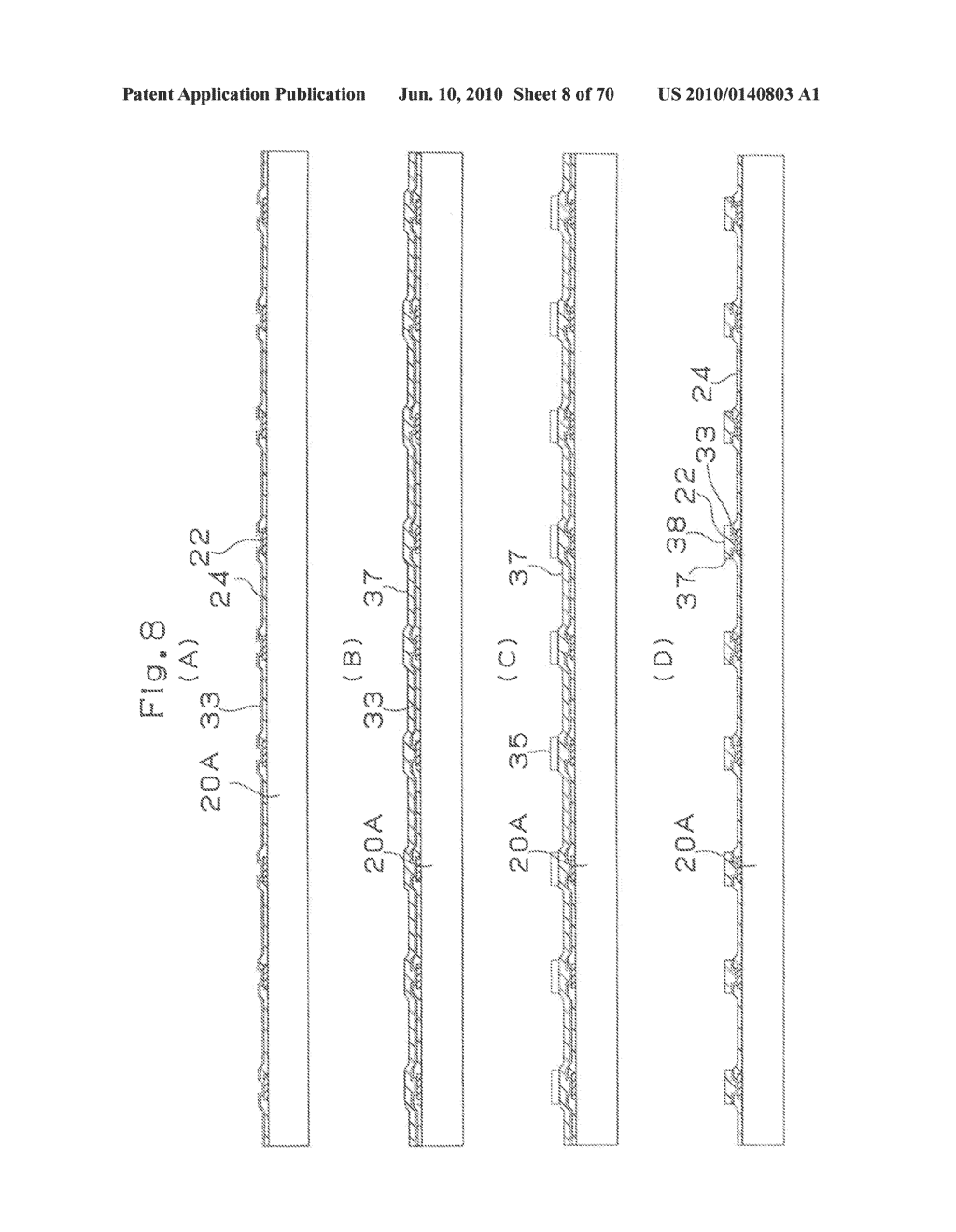 SEMICONDUCTOR ELEMENT, METHOD OF MANUFACTURING SEMICONDUCTOR ELEMENT, MULTI-LAYER PRINTED CIRCUIT BOARD, AND METHOD OF MANUFACTURING MULTI-LAYER PRINTED CIRCUIT BOARD - diagram, schematic, and image 09