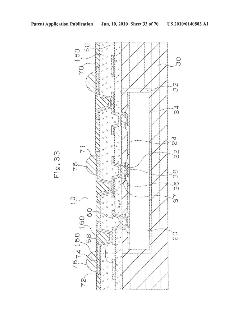 SEMICONDUCTOR ELEMENT, METHOD OF MANUFACTURING SEMICONDUCTOR ELEMENT, MULTI-LAYER PRINTED CIRCUIT BOARD, AND METHOD OF MANUFACTURING MULTI-LAYER PRINTED CIRCUIT BOARD - diagram, schematic, and image 34