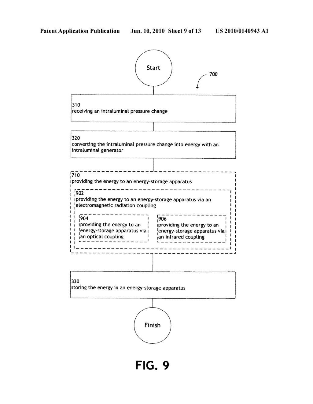 Device for storage of intraluminally generated power - diagram, schematic, and image 10