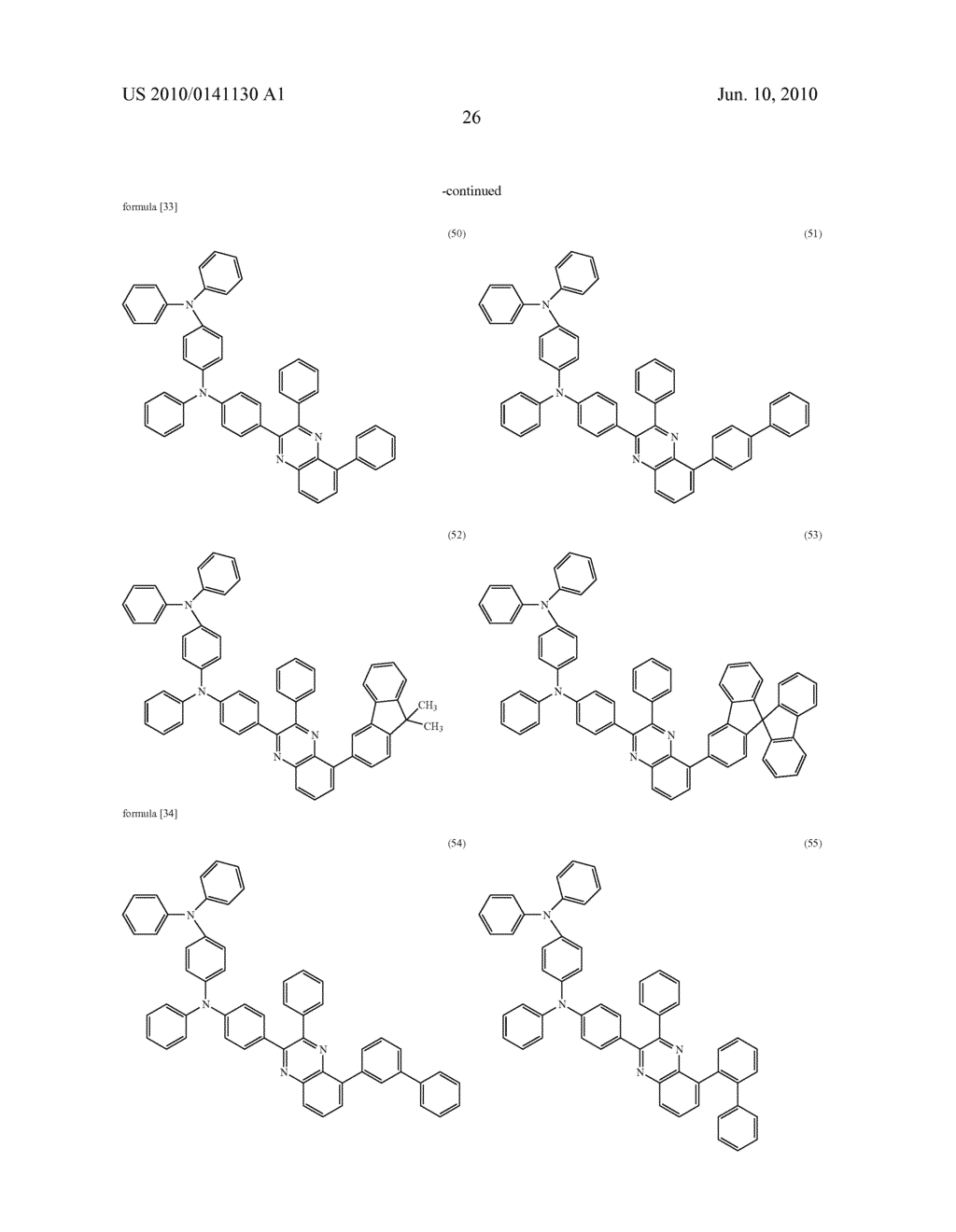 QUINOXALINE DERIVATIVE, AND LIGHT-EMITTING ELEMENT, LIGHT-EMITTING DEVICE, ELECTRONIC DEVICE USING THE QUINOXALINE DERIVATIVE - diagram, schematic, and image 103