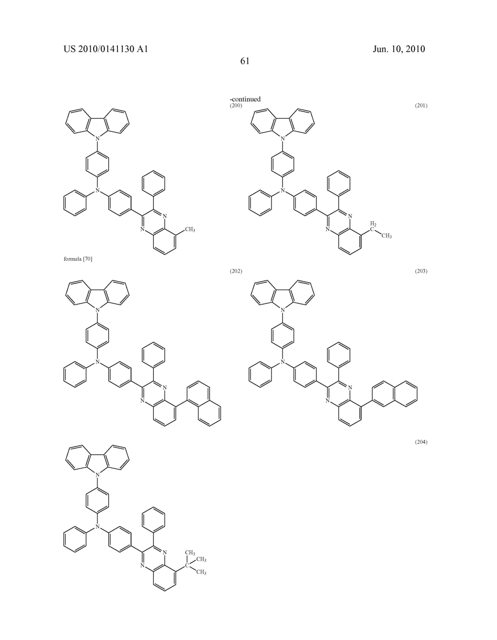 QUINOXALINE DERIVATIVE, AND LIGHT-EMITTING ELEMENT, LIGHT-EMITTING DEVICE, ELECTRONIC DEVICE USING THE QUINOXALINE DERIVATIVE - diagram, schematic, and image 138