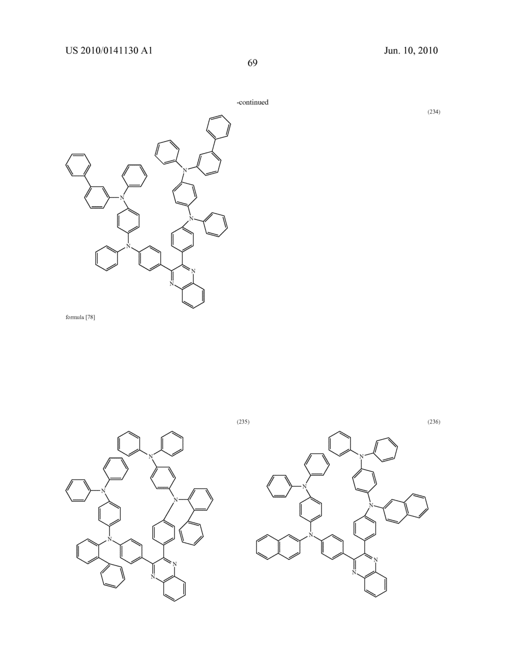 QUINOXALINE DERIVATIVE, AND LIGHT-EMITTING ELEMENT, LIGHT-EMITTING DEVICE, ELECTRONIC DEVICE USING THE QUINOXALINE DERIVATIVE - diagram, schematic, and image 146