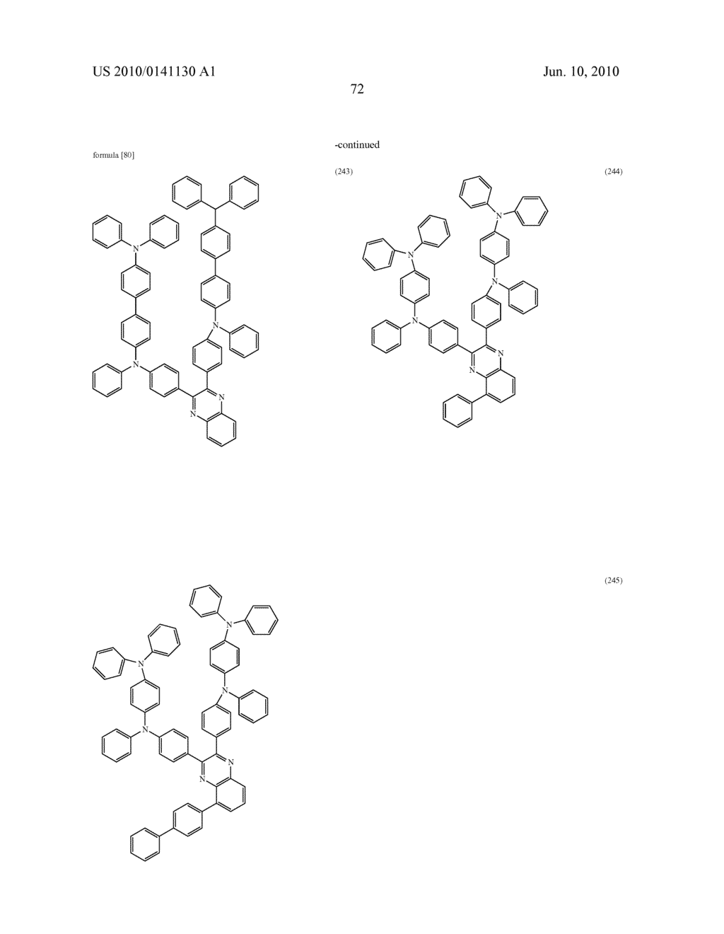 QUINOXALINE DERIVATIVE, AND LIGHT-EMITTING ELEMENT, LIGHT-EMITTING DEVICE, ELECTRONIC DEVICE USING THE QUINOXALINE DERIVATIVE - diagram, schematic, and image 149