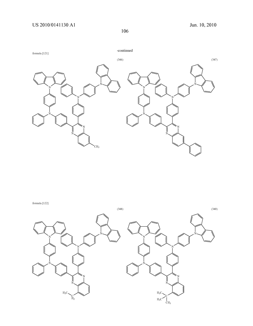 QUINOXALINE DERIVATIVE, AND LIGHT-EMITTING ELEMENT, LIGHT-EMITTING DEVICE, ELECTRONIC DEVICE USING THE QUINOXALINE DERIVATIVE - diagram, schematic, and image 182