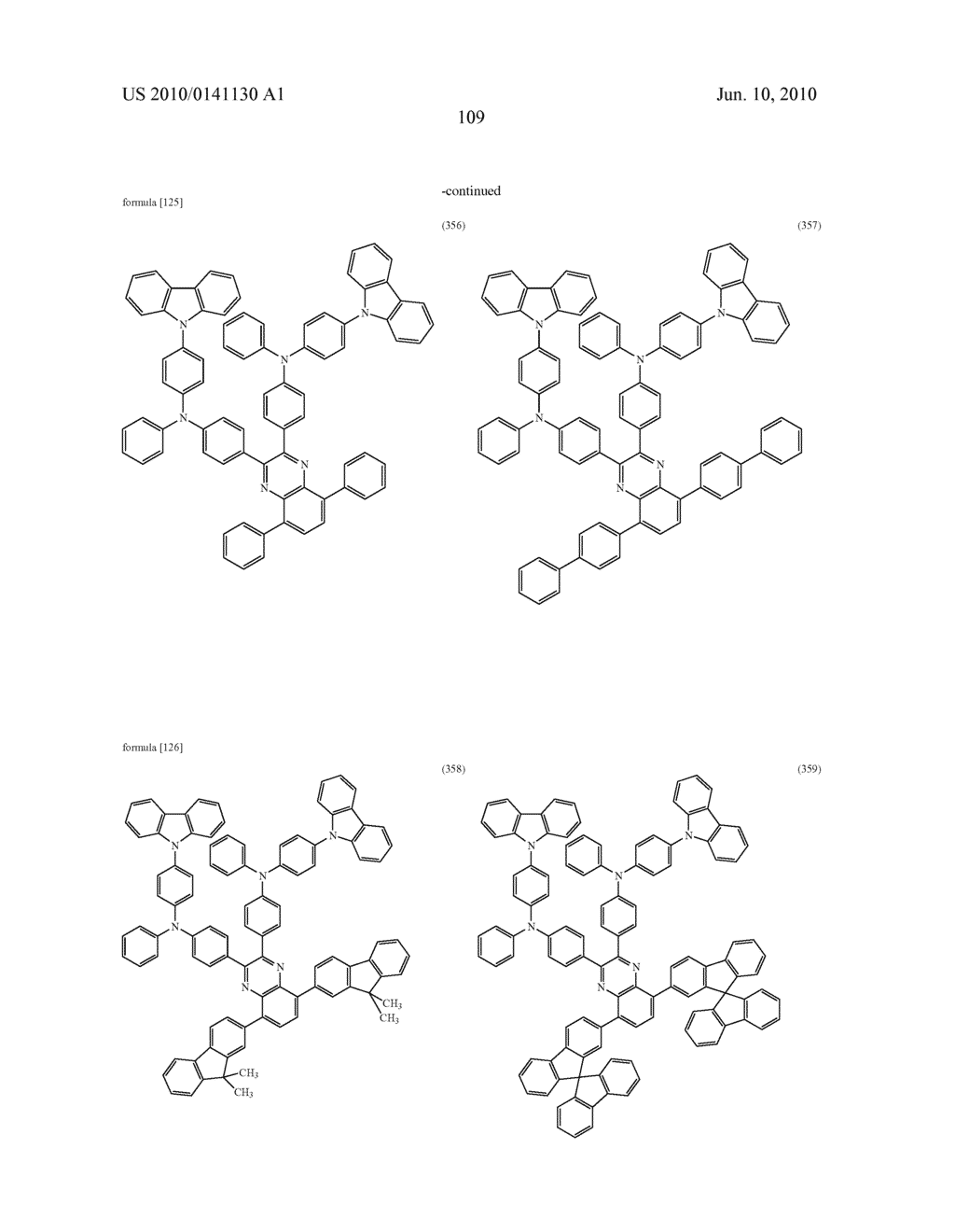 QUINOXALINE DERIVATIVE, AND LIGHT-EMITTING ELEMENT, LIGHT-EMITTING DEVICE, ELECTRONIC DEVICE USING THE QUINOXALINE DERIVATIVE - diagram, schematic, and image 185