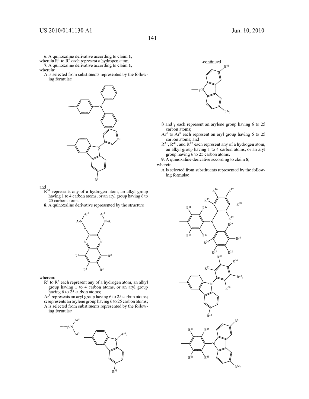 QUINOXALINE DERIVATIVE, AND LIGHT-EMITTING ELEMENT, LIGHT-EMITTING DEVICE, ELECTRONIC DEVICE USING THE QUINOXALINE DERIVATIVE - diagram, schematic, and image 217