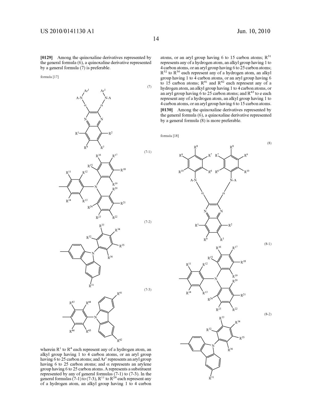 QUINOXALINE DERIVATIVE, AND LIGHT-EMITTING ELEMENT, LIGHT-EMITTING DEVICE, ELECTRONIC DEVICE USING THE QUINOXALINE DERIVATIVE - diagram, schematic, and image 91