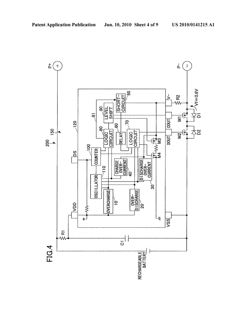 RECHARGEABLE BATTERY PROTECTION INTEGRATED CIRCUIT DEVICE, RECHARGEABLE BATTERY PROTECTION MODULE USING THE RECHARGEABLE BATTERY PROTECTION INTEGRATED CIRCUIT DEVICE, AND BATTERY PACK - diagram, schematic, and image 05
