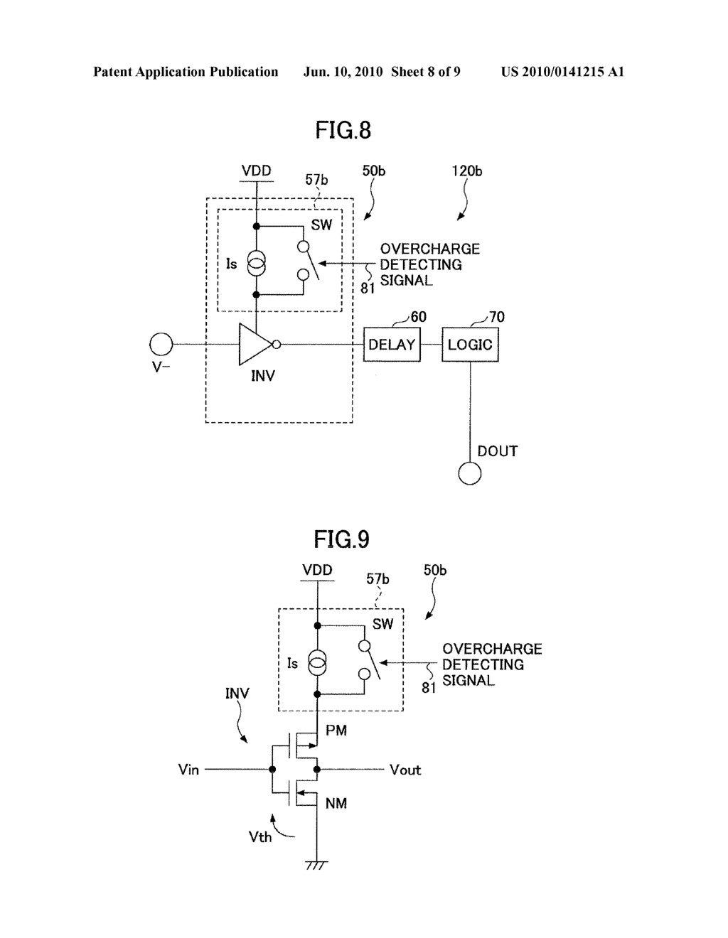 RECHARGEABLE BATTERY PROTECTION INTEGRATED CIRCUIT DEVICE, RECHARGEABLE BATTERY PROTECTION MODULE USING THE RECHARGEABLE BATTERY PROTECTION INTEGRATED CIRCUIT DEVICE, AND BATTERY PACK - diagram, schematic, and image 09