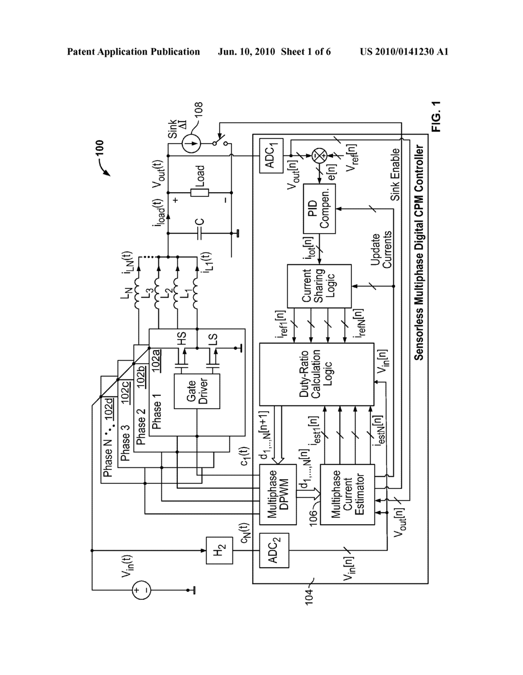 SELF-TUNING SENSORLESS DIGITAL CURRENT-MODE CONTROLLER WITH ACCURATE CURRENT SHARING FOR MULTIPHASE DC-DC CONVERTERS - diagram, schematic, and image 02