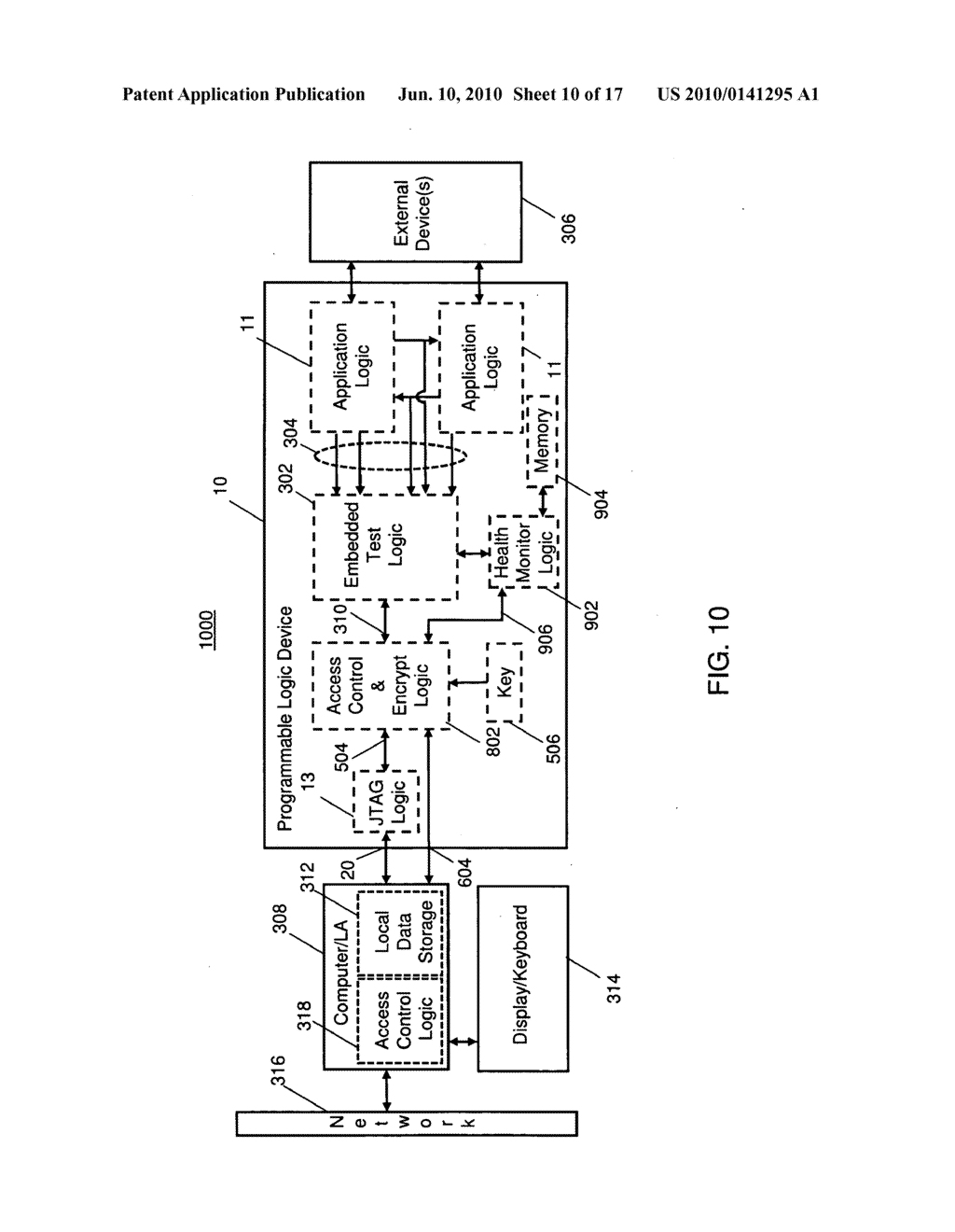 PROGRAMMABLE LOGIC DEVICE HAVING AN EMBEDDED TEST LOGIC WITH SECURE ACCESS CONTROL - diagram, schematic, and image 11