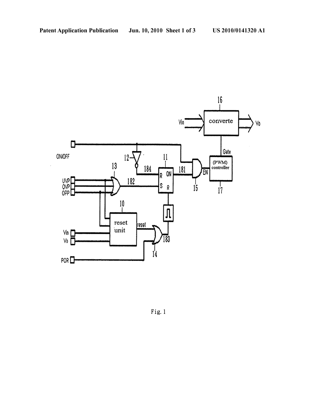 Power management and control apparatus for resetting a latched protection in a power supply unit - diagram, schematic, and image 02