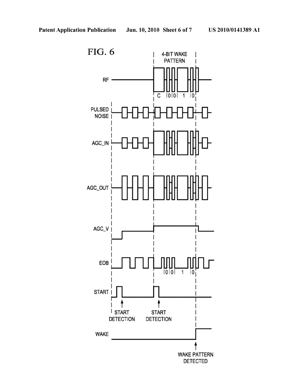 RFID TRANSPONDER WITH IMPROVED WAKE PATTERN DETECTION AND METHOD - diagram, schematic, and image 07