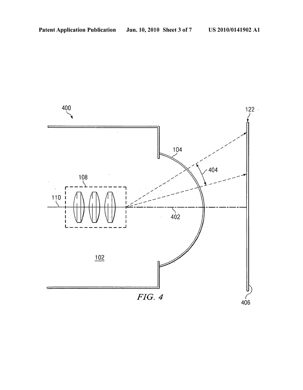 SHORT THROW PROJECTION LENS WITH A DOME - diagram, schematic, and image 04