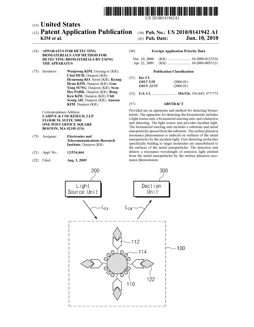 APPARATUS FOR DETECTING BIOMATERIALS AND METHOD FOR DETECTING BIOMATERIALS BY USING THE APPARATUS - diagram, schematic, and image 01