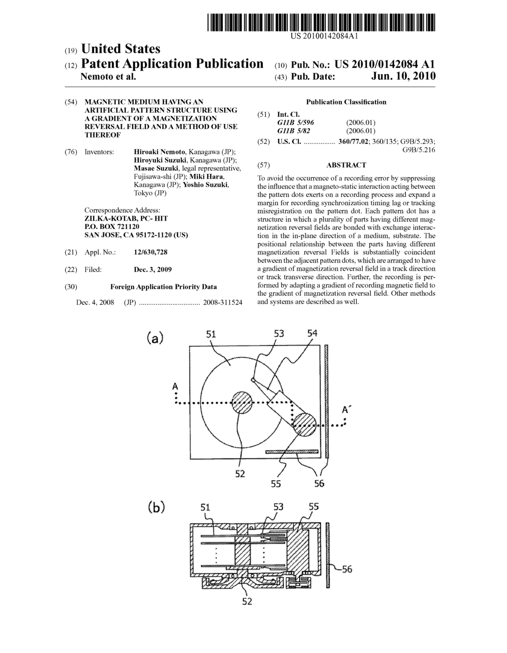 MAGNETIC MEDIUM HAVING AN ARTIFICIAL PATTERN STRUCTURE USING A GRADIENT OF A MAGNETIZATION REVERSAL FIELD AND A METHOD OF USE THEREOF - diagram, schematic, and image 01