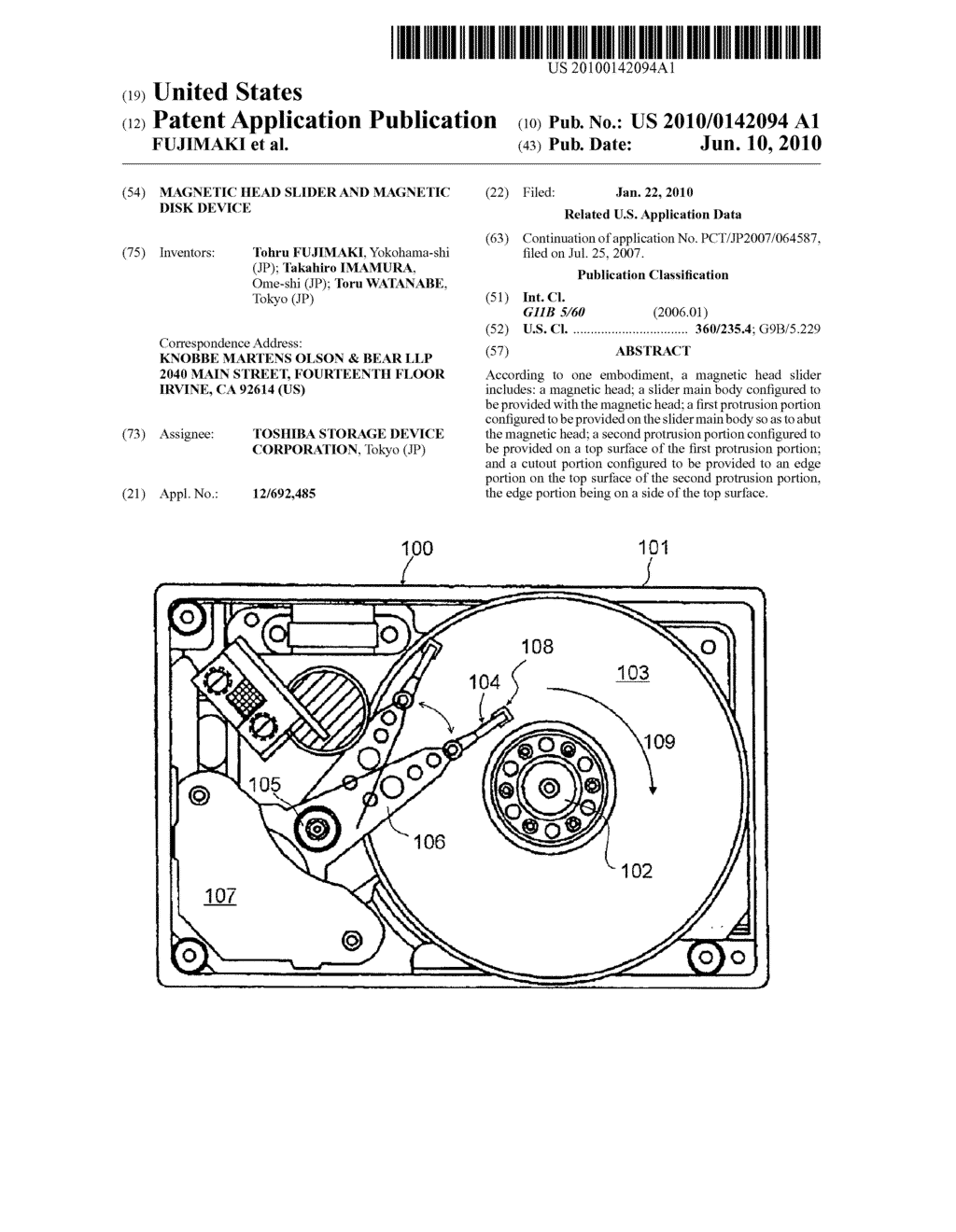 MAGNETIC HEAD SLIDER AND MAGNETIC DISK DEVICE - diagram, schematic, and image 01