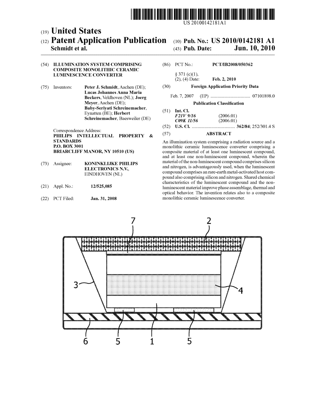 ILLUMINATION SYSTEM COMPRISING COMPOSITE MONOLITHIC CERAMIC LUMINESCENCE CONVERTER - diagram, schematic, and image 01